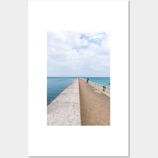 Jersey St.Catherine's Breakwater view Posters and Art